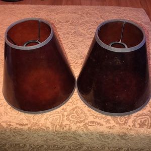 Pair of Vintage Mission Arts & Craft Style Mica Lamp Shades